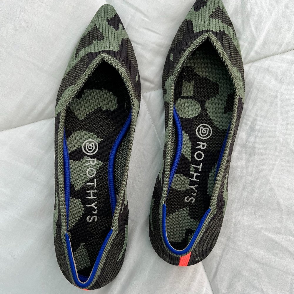 Rothy's Camo Pointed Flat
